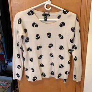 Aqua Skull Cashmere Sweater